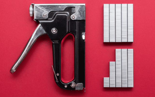 Stapling, gluing, and riveting tools